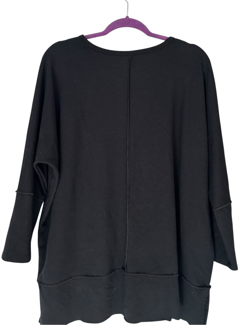 SPANX Perfect Length Top, Dolman 3/4 Sleeve Black sz L - Picture 3 of 6